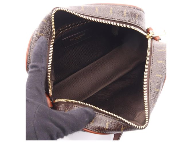 Borsa Camera Monogram Yves Saint Laurent Marrone - vista 3
