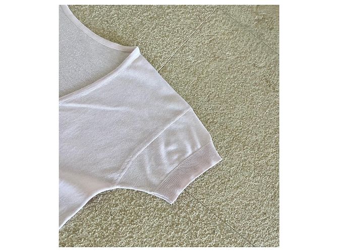 John Smedley Camiseta cuello V rosa pálido - vista 3