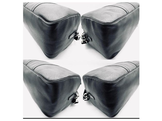 Borsa da viaggio Louis Vuitton Kendall PM in pelle Taiga Nero Ardesia - vista 8