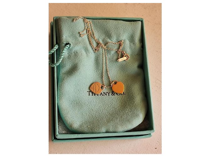 Collana Tiffany & Co. Return to Tiffany Doppio Cuore D'oro Silver hardware - vista 10