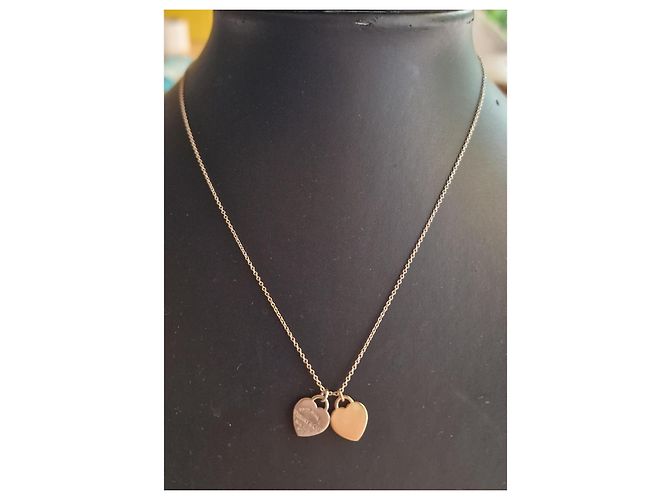 Collana Tiffany & Co. Return to Tiffany Doppio Cuore D'oro Silver hardware - vista 2