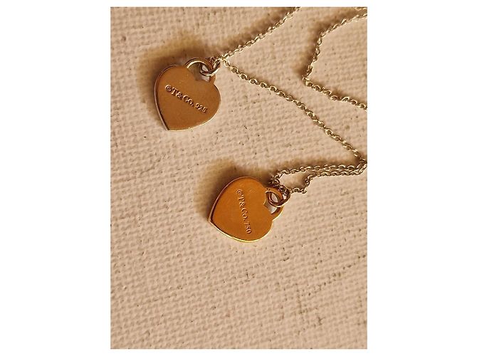 Collana Tiffany & Co. Return to Tiffany Doppio Cuore D'oro Silver hardware - vista 7