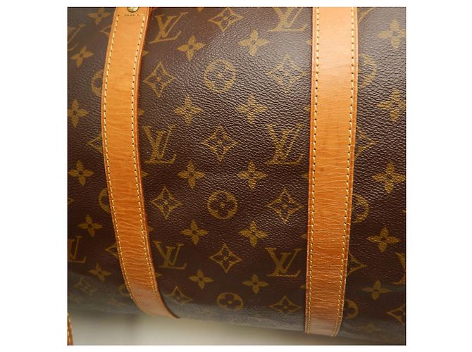 Louis Vuitton Monogram Keepall Bandoulière 50 Boston Bag Marrone - vista 10