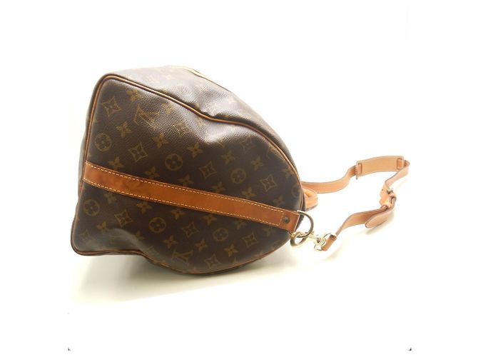 Louis Vuitton Monogram Keepall Bandoulière 50 Boston Bag Marrone - vista 4