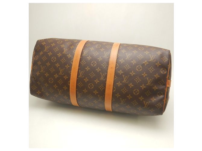 Louis Vuitton Monogram Keepall Bandoulière 50 Boston Bag Marrone - vista 5