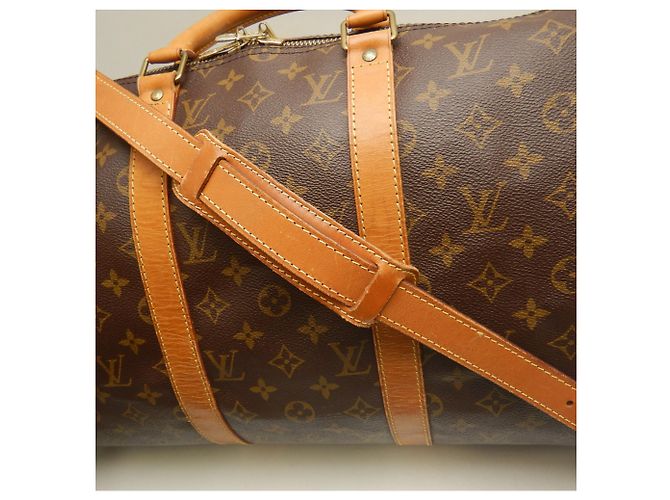 Louis Vuitton Monogram Keepall Bandoulière 50 Boston Bag Marrone - vista 8