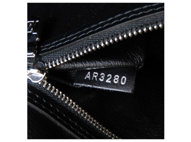 Borsa Tote Louis Vuitton Neverfull MM Nero Bianco - vista 11