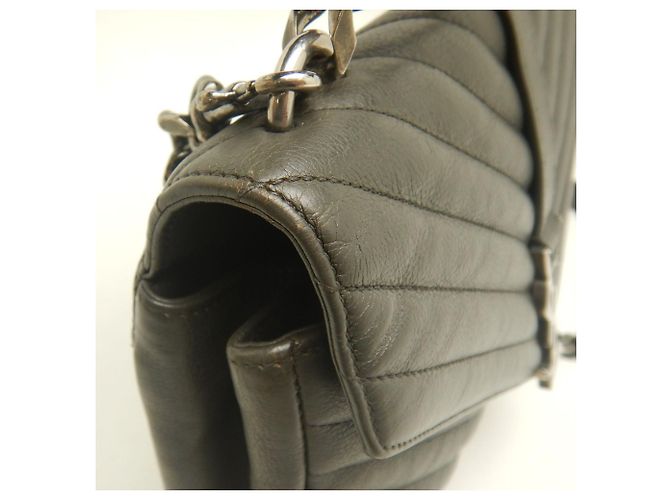 Borsa a mano in pelle Yves Saint Laurent Marrone - vista 11