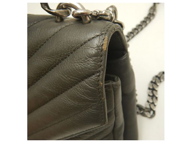 Borsa a mano in pelle Yves Saint Laurent Marrone - vista 12
