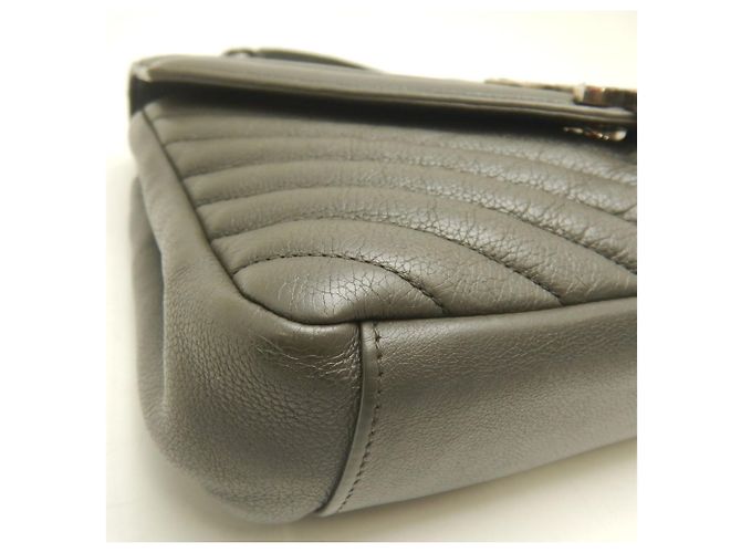 Borsa a mano in pelle Yves Saint Laurent Marrone - vista 15