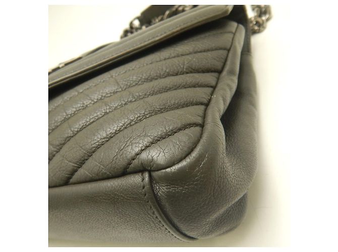 Borsa a mano in pelle Yves Saint Laurent Marrone - vista 16