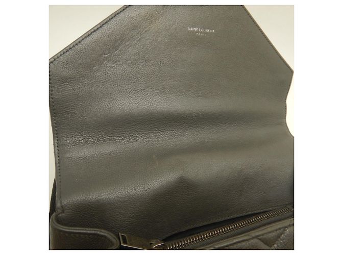 Borsa a mano in pelle Yves Saint Laurent Marrone - vista 19