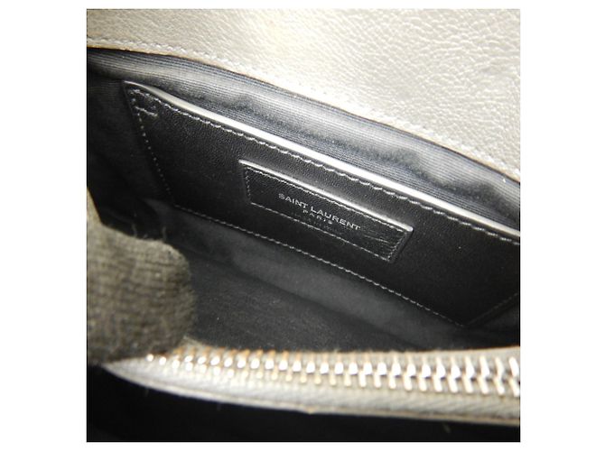 Borsa a mano in pelle Yves Saint Laurent Marrone - vista 22