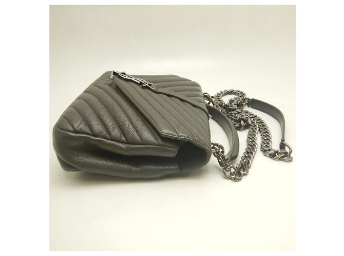 Borsa a mano in pelle Yves Saint Laurent Marrone - vista 6