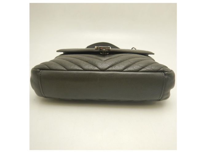 Borsa a mano in pelle Yves Saint Laurent Marrone - vista 7