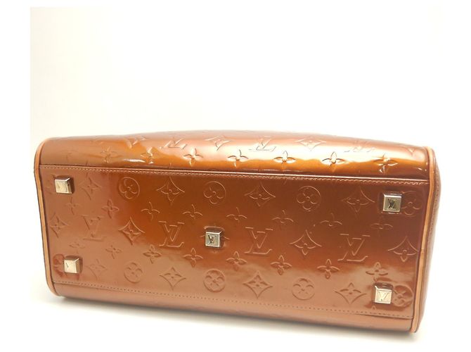 Borsa Louis Vuitton Vernis Tompkins Square Bronzo Monogramma - vista 5