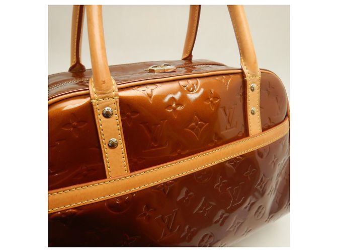 Borsa Louis Vuitton Vernis Tompkins Square Bronzo Monogramma - vista 7