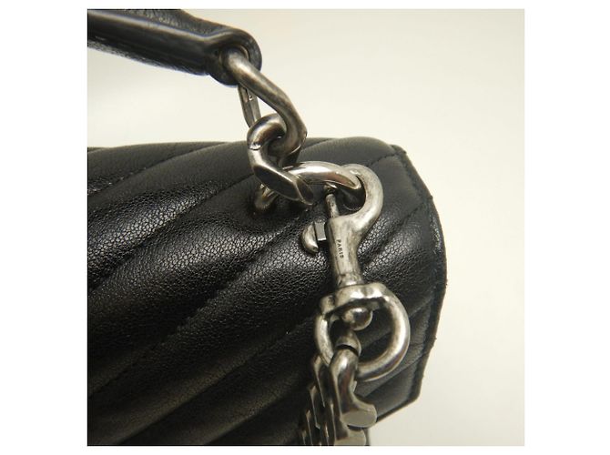 Borsa Yves Saint Laurent College Medium Nero - vista 13