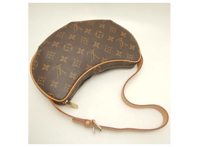 Borsa a tracolla Louis Vuitton Monogram Pochette Croissant PM Marrone Monogramma - vista 3