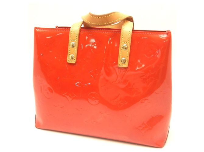 Borsa Louis Vuitton Vernis Lead PM Rosso Monogramma - vista 3