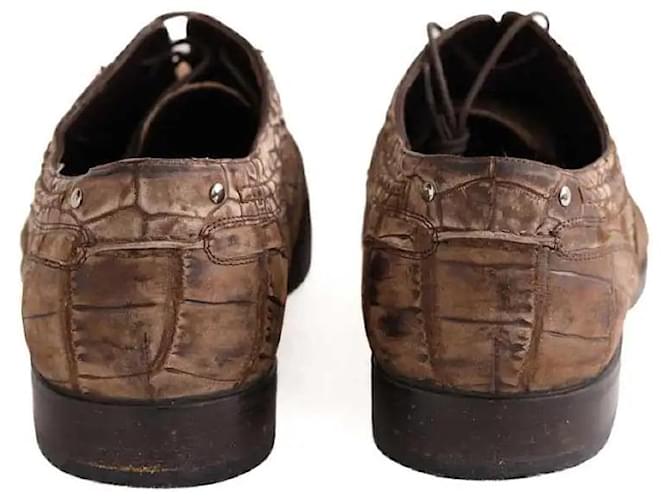 Scarpe stringate in pelle marrone Dolce & Gabbana - vista 2