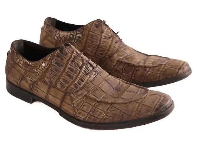 Scarpe stringate in pelle marrone Dolce & Gabbana - vista 3