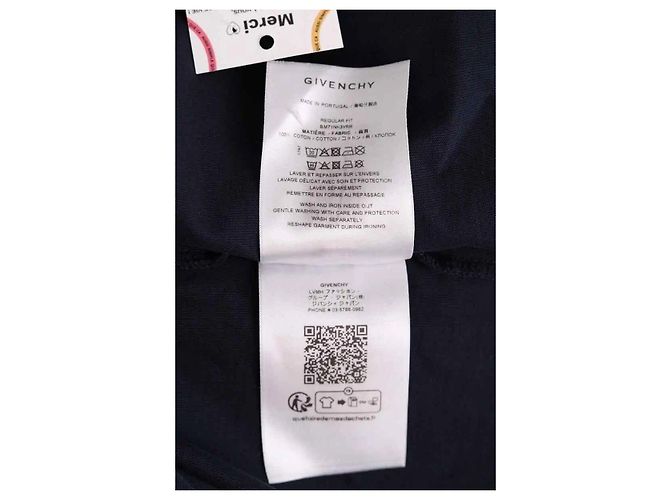 T-shirt Givenchy blu navy in cotone da uomo - vista 6