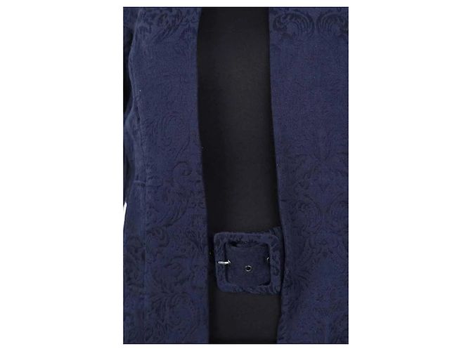 Abrigo Manoush de algodón azul marino M - vista 2