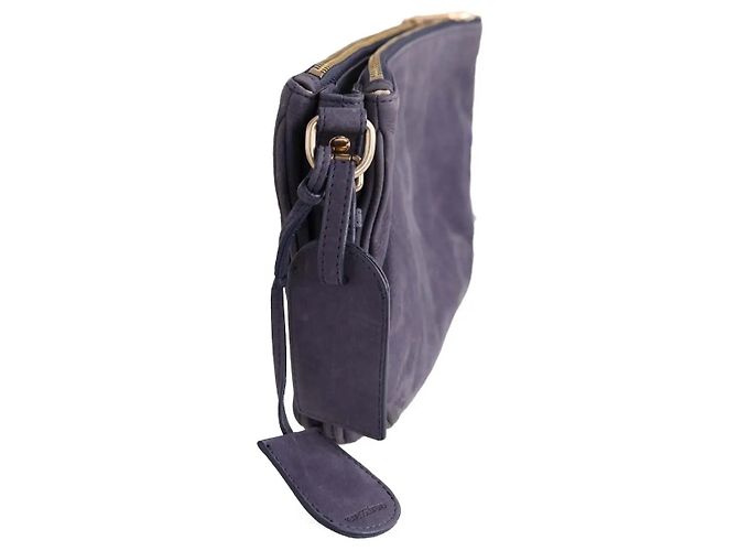 Borsa a tracolla Vanessa Bruno in pelle blu - vista 2