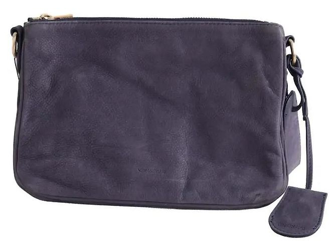 Borsa a tracolla Vanessa Bruno in pelle blu - vista 3
