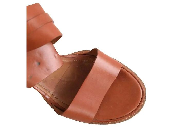 Sandali Sartore in pelle camel Cammello - vista 6