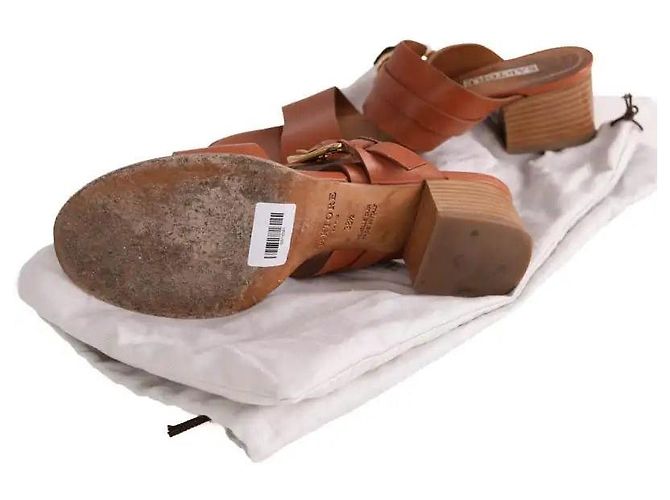 Sandali Sartore in pelle camel Cammello - vista 7