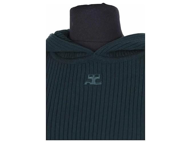 Courreges Courrèges grüner Viskose Pullover S - Ansicht 2