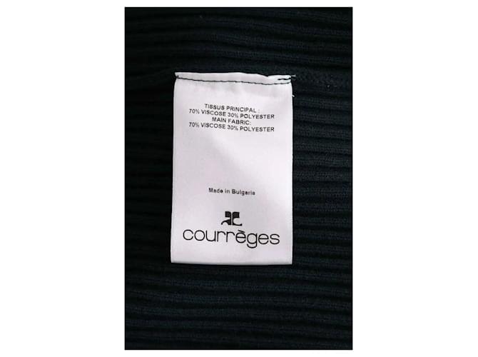 Courreges Courrèges grüner Viskose Pullover S - Ansicht 6