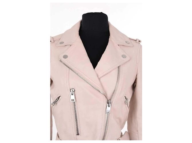 Maje Lederjacke in Rosa Pink - Ansicht 2