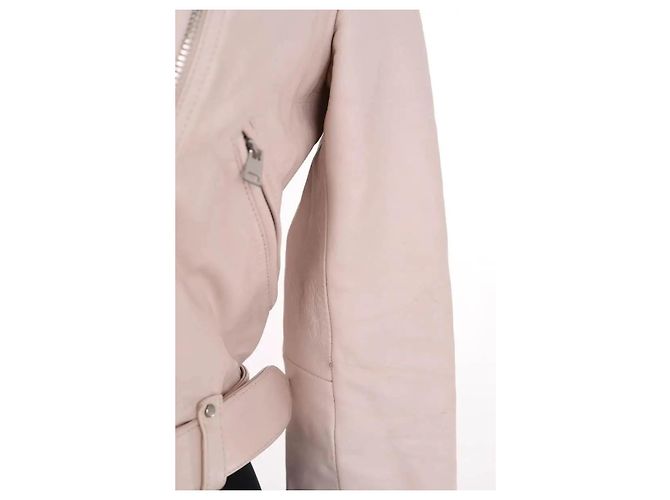 Maje Lederjacke in Rosa Pink - Ansicht 3