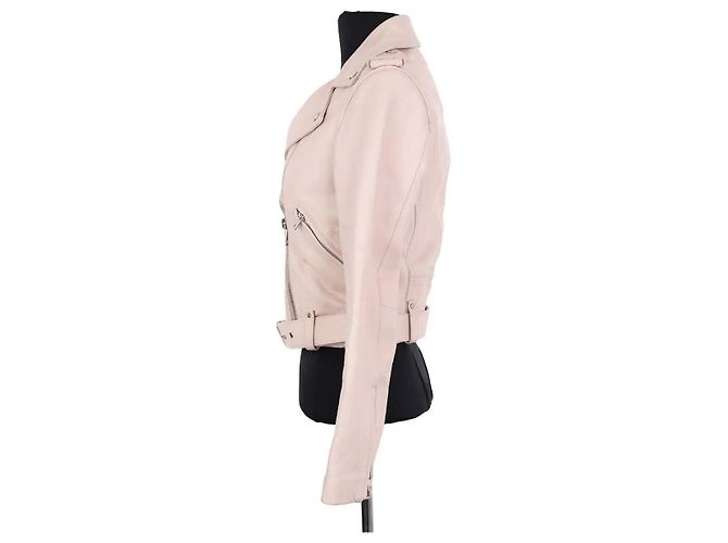 Maje Lederjacke in Rosa Pink - Ansicht 4