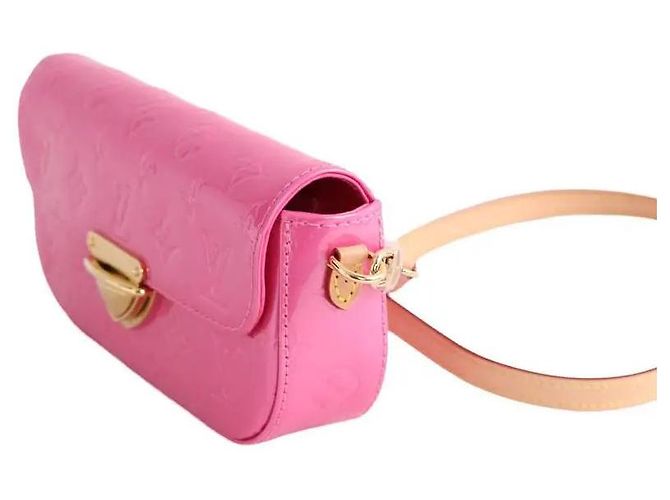 Borsa a tracolla Louis Vuitton Malibu in pelle rosa - vista 3