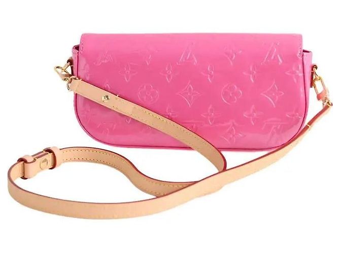 Borsa a tracolla Louis Vuitton Malibu in pelle rosa - vista 4