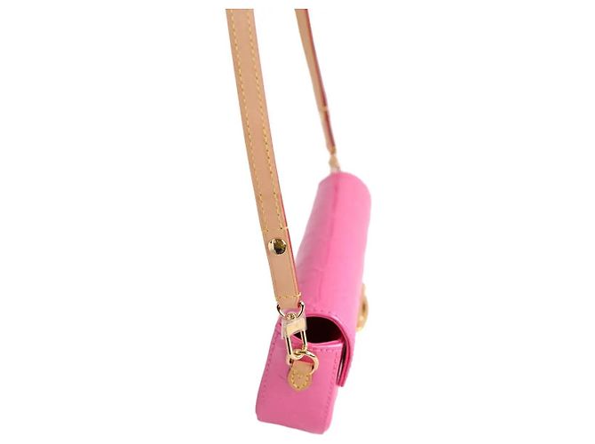 Borsa a tracolla Louis Vuitton Malibu in pelle rosa - vista 5