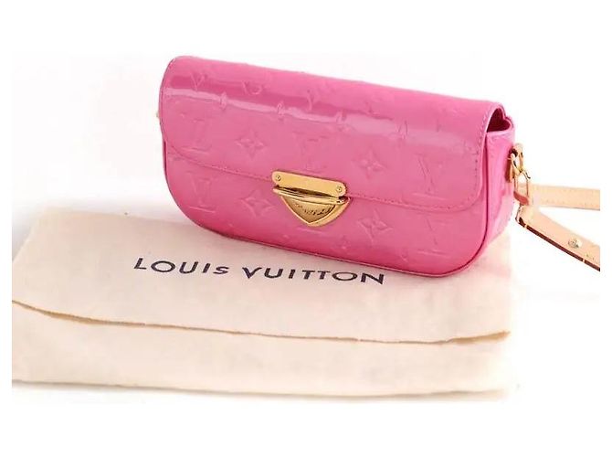 Borsa a tracolla Louis Vuitton Malibu in pelle rosa - vista 7