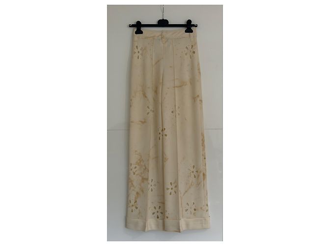 Pantalones John Galliano 2001 Fall/Winter Beige - vista 3