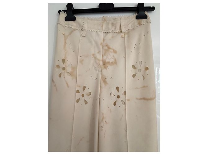 Pantalones John Galliano 2001 Fall/Winter Beige - vista 6