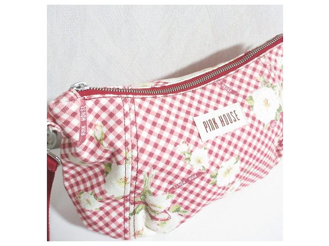 Autre Marque PINK HOUSE Borsa a tracolla Nobara Gingham Print Rosso - vista 3