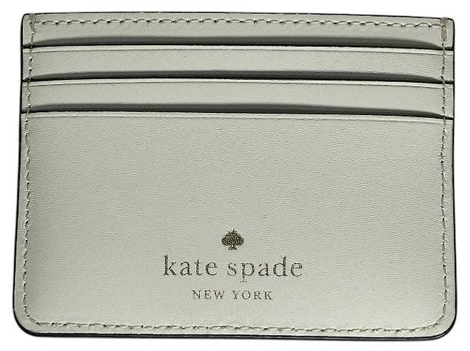 kate spade new york Bee Appliqué Smooth Leather Card Case White Eggshell - view 2