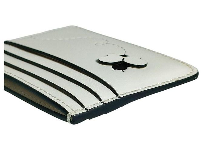 kate spade new york Bee Appliqué Smooth Leather Card Case White Eggshell - view 3