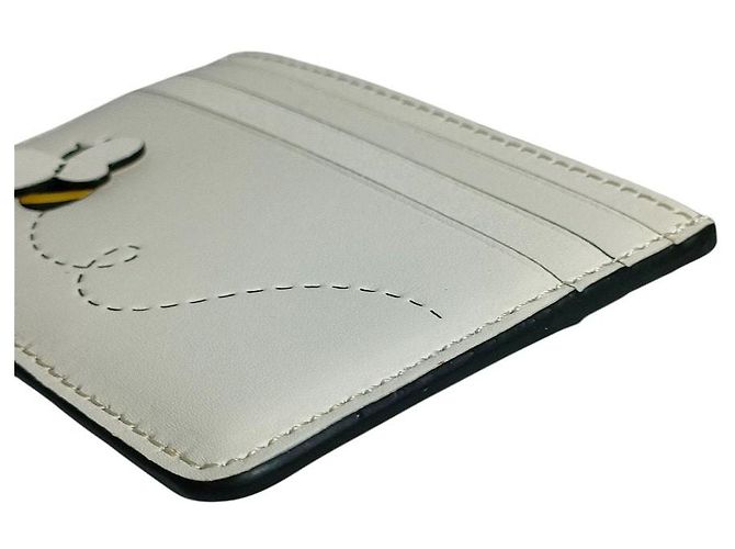 kate spade new york Bee Appliqué Smooth Leather Card Case White Eggshell - view 5