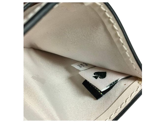 kate spade new york Bee Appliqué Smooth Leather Card Case White Eggshell - view 6