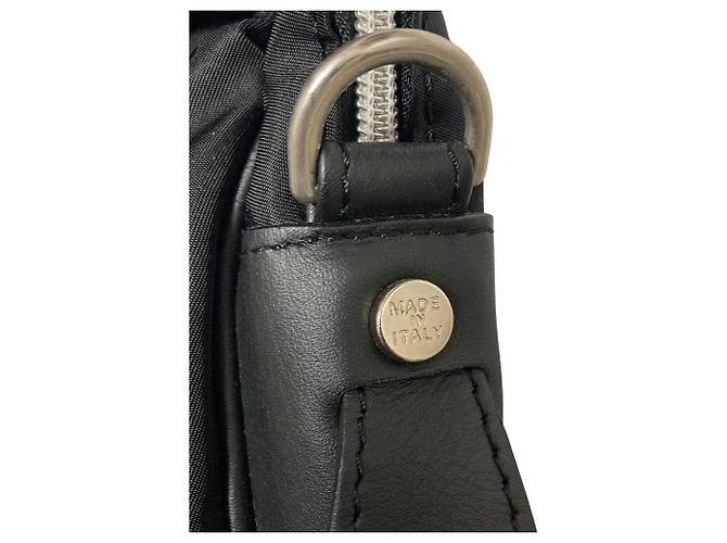 Autre Marque Pasta Orobianco em nylon e couro Preto - vista 11
