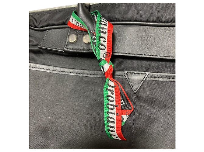 Autre Marque Pasta Orobianco em nylon e couro Preto - vista 14